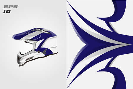 Helmet wrap decal designs vector . Graphic abstract stripe background .のイラスト素材