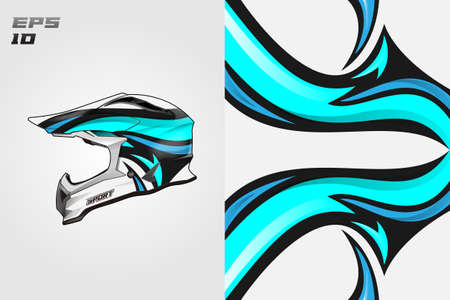 Helmet wrap decal designs vector . Graphic abstract stripe background .のイラスト素材