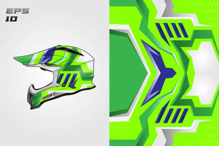 Helmet wrap decal designs vector . Graphic abstract stripe background .のイラスト素材