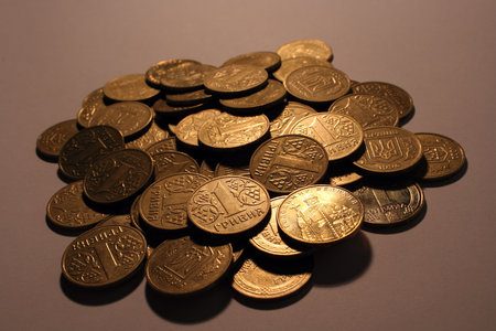 a lot of ukrainian money one hrivna