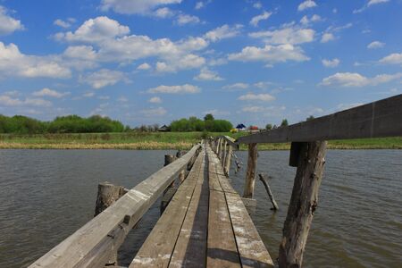 wooden bridgeの写真素材