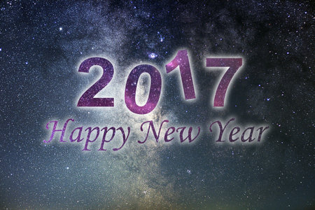 Happy New Year 2017. Happy New Year background. Night Sky.
