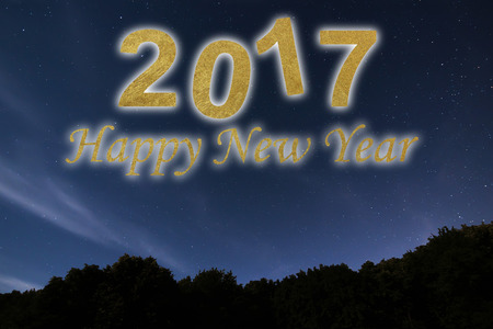 Happy New Year 2017. Happy New Year background. Night Sky.の写真素材