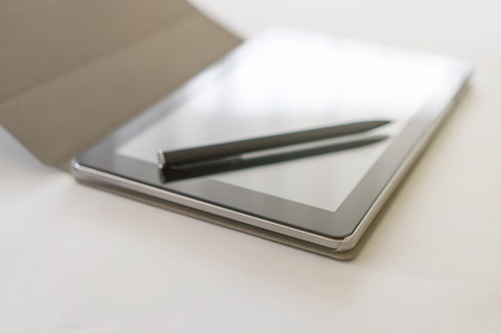 Tablet pen digital technology.の写真素材