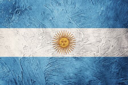 Grunge Argentina flag. Argentina flag with grunge texture.の写真素材
