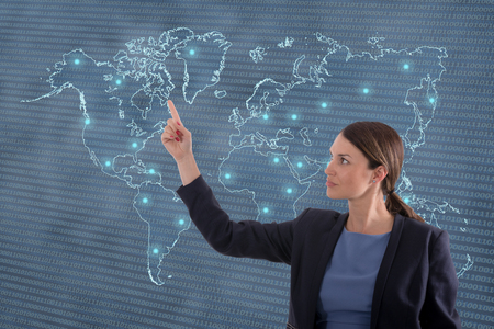 Business woman globalization concept.の写真素材