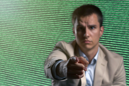 Businessman Cyber security network conceptの写真素材