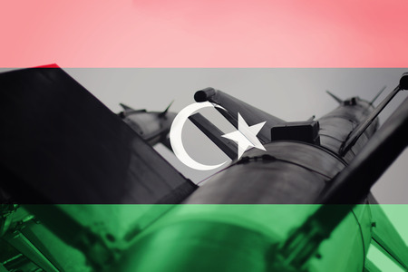 Weapons of mass destruction. Afghanistan ICBM missile. War Background.の写真素材