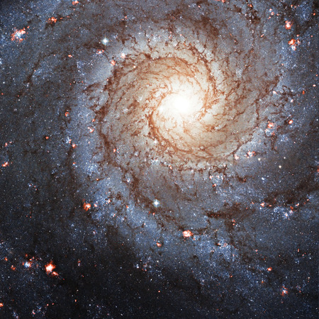 Messier 74,  NGC 628 Spiral galaxy in the constellation Pisces. Elements of this image are furnished by NASA.のeditorial素材