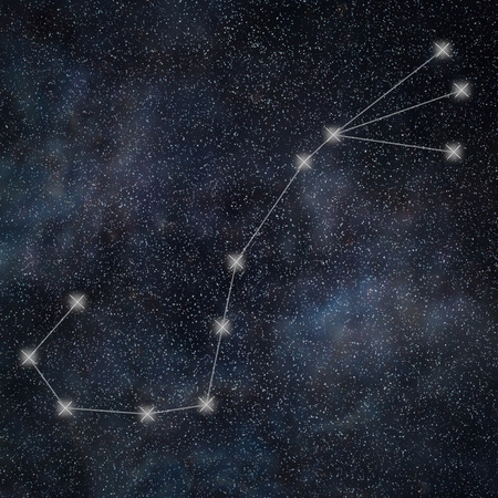 Scorpio Constellation. Zodiac Sign Scorpio constellation lines  Galaxy background Zodiac Signの写真素材