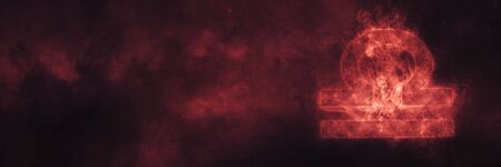 Libra Zodiac Sign. Libra Horoscope Sign. Template text room.の写真素材