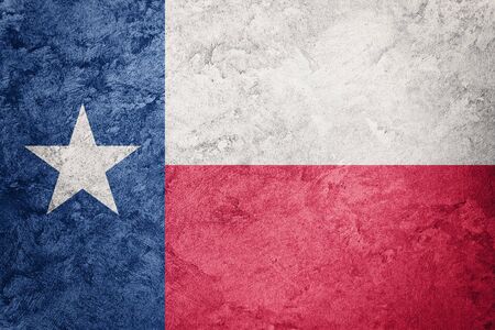 Grunge Texas state flag. Texas flag background grunge texture.の写真素材