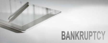 BANKRUPTCY Business Concept Digital Technology. Graphic Concept.