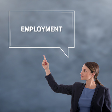 EMPLOYMENT Business Concept. Business Woman Graphic Conceptの写真素材