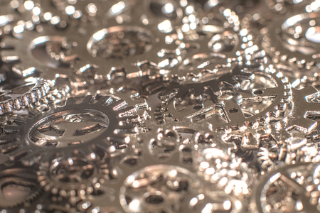Metal gears and cogwheels Backgroundの写真素材
