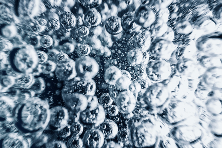 Underwater bubbles Abstract background .Air bubbles in water background.の写真素材