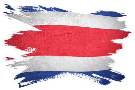 Grunge Costa Rica flag. Costa Rica flag with grunge texture.の写真素材