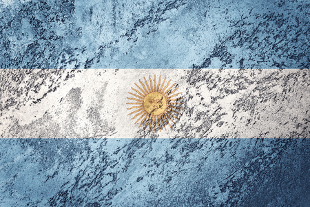 Grunge Argentina flag. Argentina flag with grunge texture.の写真素材