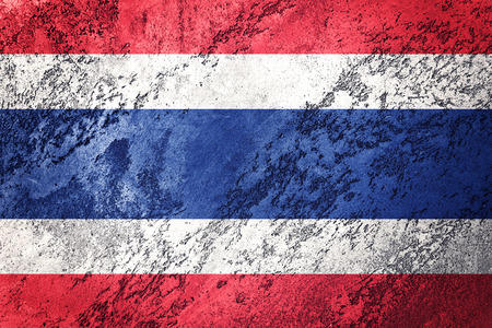 Grunge Thailand flag. Thailand flag with grunge texture.の写真素材