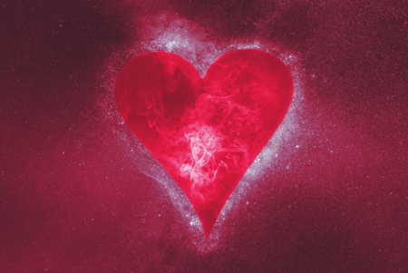 Playing card. Heart symbol. Abstract backgroundの写真素材