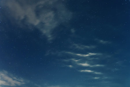 Night sky backgrounds with stars and clouds