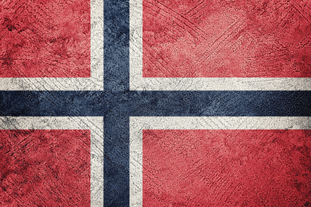Grunge Norway flag. Norway flag with grunge texture.の写真素材