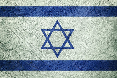 Grunge Israel flag. Israel flag with grunge texture.