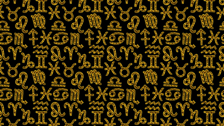 Zodiac signs background. Horoscope symbols. Astrology backgroundの写真素材