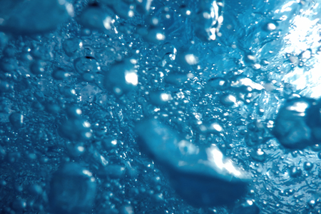 Air bubbles, underwater bubbles Abstract underwater background.の写真素材