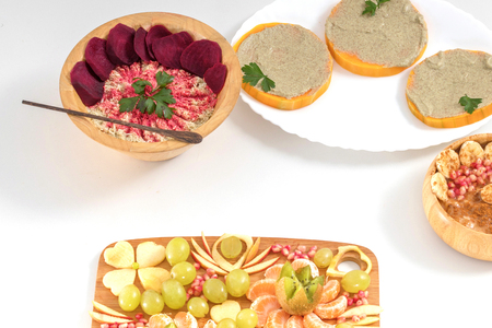 Healthy Homemade vegan lunch. Raw food conceptの写真素材