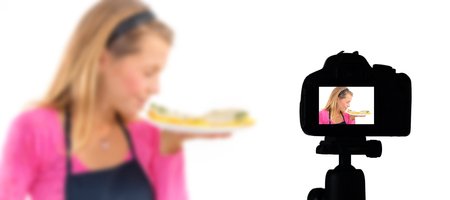 Food blog, Healthy food presentation, raw food conceptの写真素材