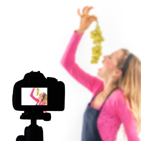 Food blog, Healthy food presentation, raw food conceptの写真素材