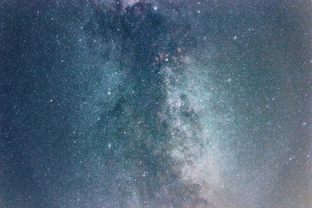 Night sky with shiny stars, Milky Way galaxyの写真素材