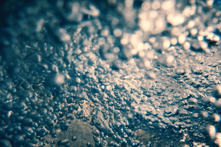 Air bubbles, underwater bubbles Abstract underwater background.の写真素材