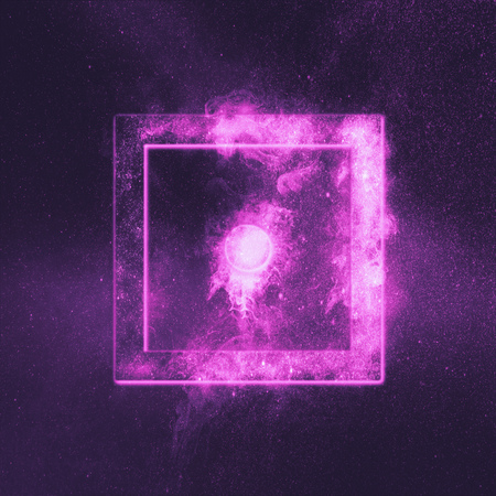 Dice One at top. Abstract night sky backgroundの写真素材