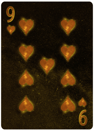 Nine of Hearts playing card Abstract Backgroundの写真素材