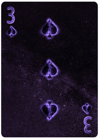 Three of Spades playing card Abstract Backgroundの写真素材