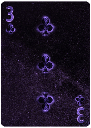 Three of Clubs playing card Abstract Backgroundの写真素材
