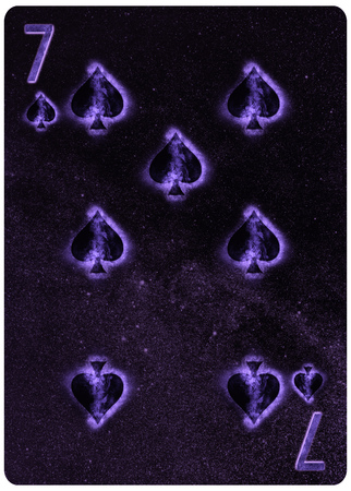 Seven of Spades playing card Abstract Backgroundの写真素材