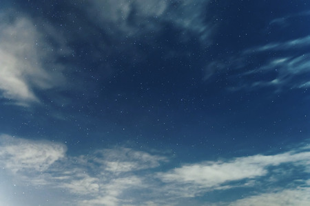 Night sky backgrounds with stars and cloudsの写真素材