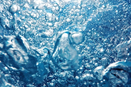 Air bubbles, underwater bubbles Abstract underwater background.の写真素材