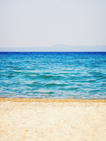 Tropical seascape. Sky and sea Sand  beach.の写真素材