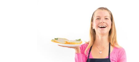 Female holding raw vegan healthy food. Raw Vegan Pumpkin. Raw food concept.の写真素材
