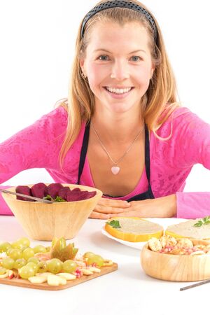 Raw vegan food preparing. Raw food concept  bamboo bowl. Vegan food preparingの写真素材
