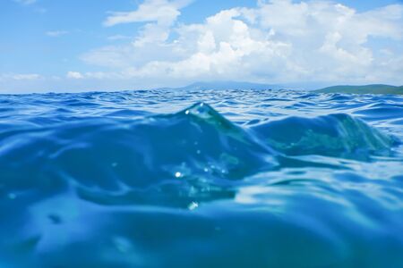 Ocean Water Background, Wave Close Upの写真素材