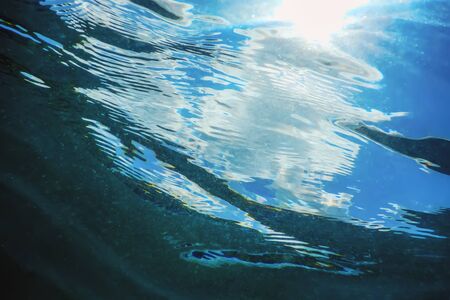 Underwater Scene Sunlight, fish Underwater Life.の写真素材