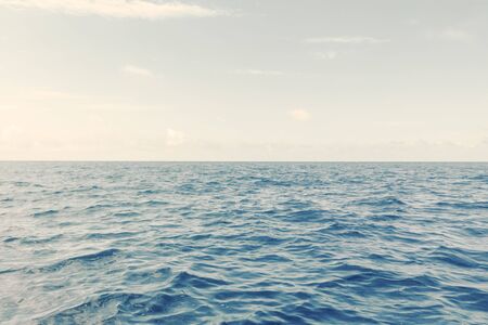 Blue Ocean, Water Surface and Blue Skyの写真素材