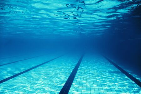 Underwater Empty Swimming Poolの写真素材