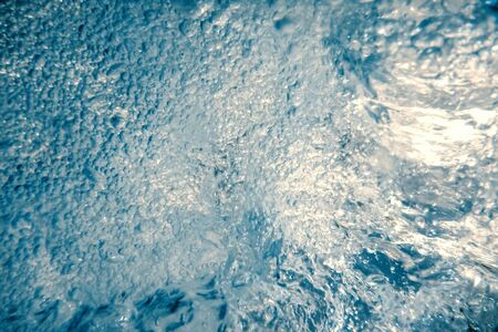 Air bubbles, underwater bubbles Abstract underwater background.の写真素材