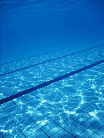 Underwater Empty Swimming Poolの写真素材